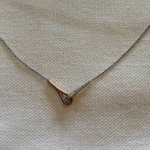 Love + Be Loved Diamond Necklace Sterling Silver & 10K Rose Gold 18",